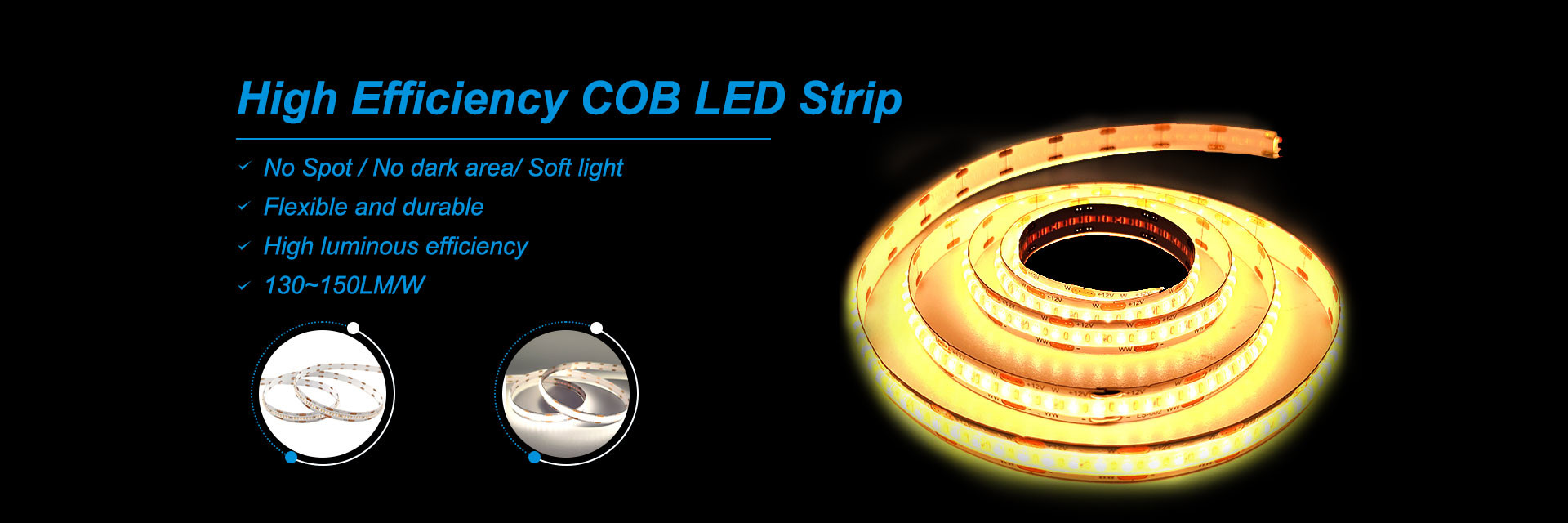 جودة شريط LED COB مرن مصنع